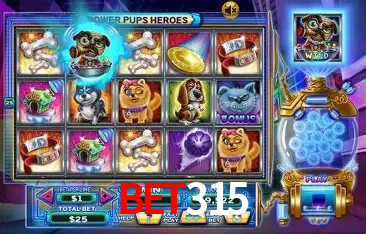 Interface moderna da plataforma bet315